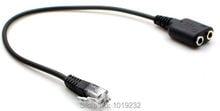 Dual 3.5mm Female to RJ9 Modular RJ9 to 2x3.5mm Female Headphone Cable Adapter - Connecting PC/Computer Headphone on Telephone 2024 - buy cheap