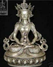 Тибетская Серебряная медицинская статуя Будды бесплатная доставка 2024 - купить недорого