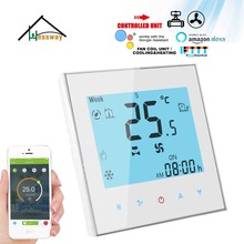 Hessway ue montagem 2 tubo de aquecimento refrigeração 3 velocidade calor frio temp termostato wi fi hyundai habitação para digital programável 2024 - compre barato