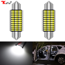 Katur-lâmpada led canbus para carro, lâmpada para automóveis livre de erros, para iluminação da placa, interior automotivo, c5w, 31, 36, 39 e 41mm 2024 - compre barato