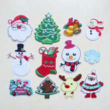 Christmas Theme Style Snowflake Santa Claus Embroidery Iron On Patches Fabric Sew Stickers For Clothing Jeans Accessories Badge 2024 - buy cheap