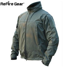 Куртка ReFire Gear Мужская тактическая, военная Водонепроницаемая ветровка с капюшоном, мягкая оболочка, повседневная полевая армейская куртка на весну и осень 2024 - купить недорого