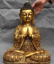 xd 003429 16 Buddhism Temple Copper Bronze Gild Sakyamuni Amitabha Rulai Buddha God Statue 2024 - buy cheap