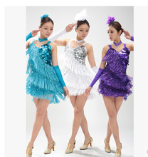 Girl Latin Dance Dresses For Tassel style Cha Cha/Rumba/Samba/Ballroom/Tango Dance Clothing Kids Dance Costume Girls Dancewear 7 2024 - buy cheap