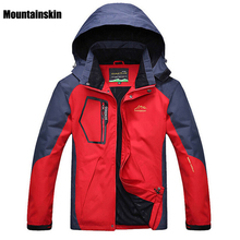 Mountainskin-chaquetas Softshell de lana para hombre, abrigos impermeables para deportes al aire libre, senderismo, acampada, Trekking, Primavera, 5XL, RM019 2024 - compra barato