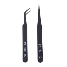 2pcs Stainless Steel Nail Tools Eyelash Extension Tweezers Nippers Pointed Clip 2024 - buy cheap
