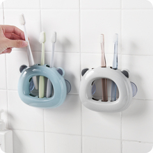 Suporte de escova de dentes criativo urso, suporte de ventosa organizador de banheiro para escovas de dentes 2024 - compre barato
