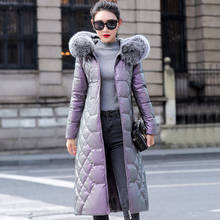 Genuine Leather Jacket Natural Sheepskin Women Winter Coat Fox Fur Collar Female Down Jacket Thick Warm Outwear Coat M-5XL G759 2024 - buy cheap