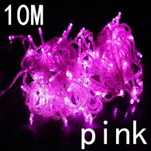 Pink LED String Light 10M EU Plug AC220V Xmas Holiday Light Waterproof Christmas Lights 9 Colors Decoration 2024 - buy cheap