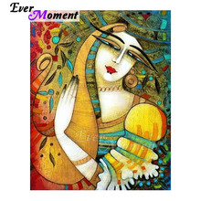 Ever Moment Diamond Painting Abstract Long Hair Woman Artwork Picture Of Rhinestone Diamond Embroidery Home Decoration ASF1091 2024 - buy cheap
