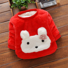 Свитер ExactlyFZ для новорожденных девочек детский Толстый Пуловер с мультяшным кроликом свитер рубашка детская зимняя теплая одежда наряды для девочек 2024 - купить недорого