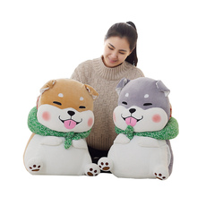 1PC Wear Scarf Shiba Inu Dog Plush Toy Soft Stuffed Dog Toy Hand Warmers Pillow Good Valentines Gifts For Girlfriend 40/60cm 2024 - buy cheap