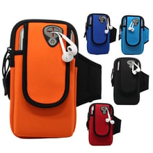 Bolsa de esportes ao ar livre para celular iphone 6 7 8 x samsung com zíper capa para smartphone 2024 - compre barato