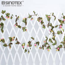 42 Heads Artificial Flowers Vivid Silk Colorful Rose Rattan for Wedding Party Home Fence Decor DIY Craft Fake Flowers Supplies 2024 - buy cheap