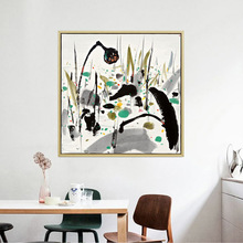 Wu guanzhong pintura de tela de tinta chinesa, poster moderno de tela de andorinha para sala de estar, hotel com estampas grandes 2024 - compre barato