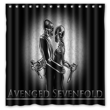 Водонепроницаемая занавеска для душа и ванной из полиэстера с изображением черепа Avenged Sevenfold & A7X (180x180 см) 2024 - купить недорого