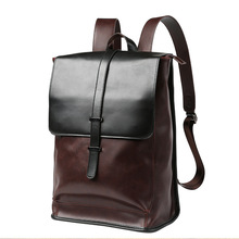 Винтажные мужские рюкзаки из искусственной кожи, школьный ранец для мальчиков-подростков, дорожная сумка 2024 - купить недорого