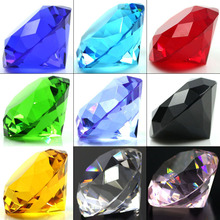 Chinese Crystal Beads Wholesale 5pc Excellent Machine Cut High Quality 30mm Faceted Glass Diamond Paperweight For Decoration 2024 - buy cheap