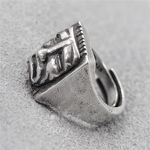 Garber silver ancestors fun culture hand-polished old 925 sterling silver Thai silver crying ring free shipping 2024 - buy cheap