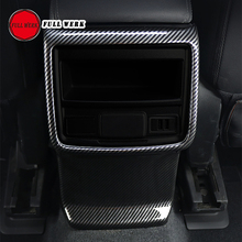 1pc ABS Car Rear Armrest Air Vent Trim Cover for Subaru Forester 19 Anti Kick Frame Plate Cap Protector Accessories Carbon Fiber 2024 - buy cheap