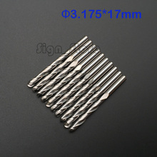 10pcs 3.175mm *17mm Two Flutes Spiral Ball Bits/ For Acylic /PVC/MDF /Woodworking/ Cnc Router Bits 2024 - buy cheap