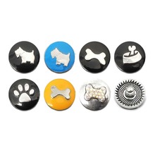 Оптовая продажа металлических кнопок Стразы w156 собака друг Сделай Сам ювелирные изделия Подходит для 18 мм кнопки ожерелья/браслеты для женщин 2024 - купить недорого