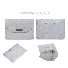 Capa de lã macia para macbook air 13, retina 13, laptop, macbook retina 12 pro 13 15, touch bar, capa para laptop 2024 - compre barato