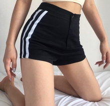 Ladies' black shorts   Women wear shorts with summer stripes  Casual shorts for women  Stretch shorts 2024 - buy cheap