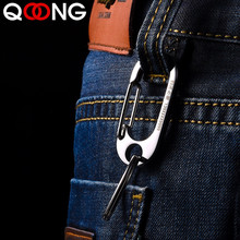 QOONG 2021 Fashion Customized Engraved Keychain For Car Logo Plate Number Personalized Gift Anti-lost Keyring Key Chain Ring Y15 2024 - buy cheap