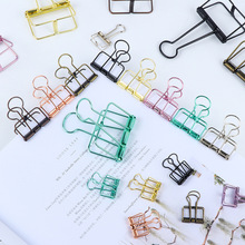 10 Pcs/lot SML Size Novelty Solid Color Hollow Out Metal Binder Clips Notes Letter Paper Metal Clips Office Supplies Folder JZ02 2024 - buy cheap