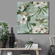 Pintura abstrata verde da flor da lona grande arte da parede fotos impressas sob encomenda impressão da foto moderna sala de estar quarto decoração impressão 2024 - compre barato