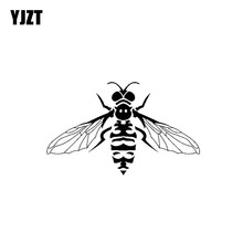YJZT-pegatina de vinilo Original para coche, calcomanía delicada de abeja de miel realista, color negro y plateado, 20CM x 12,2 CM, C19-0689 2024 - compra barato