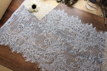 Hot-sale Hollot-out Eyelash Lace Fabric ,Wedding Decoration.Table Cloth DIY Crafts Width 35cm 3Ms/lot 2024 - buy cheap