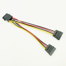 Компьютерные кабели и разъемы Molex 4pin IDE к двойному SATA 15Pin кабель питания Y сплиттер жесткий диск источник питания 4Pin к SATA кабель 2024 - купить недорого