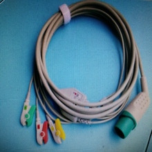 Cable de plomo ECG para Monitor de pacientes, Cable de Clip de 11 Pines, Compatible con Nihon Kohden BSM-7102A,TEC-5200A, desfibrilador, TEC 7631, IEC 2024 - compra barato