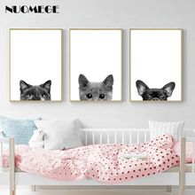 Nordic Posters Pet Cat Dog Canvas Painting Minimalist Nursery Wall art Pictures Print for Kids Room Animal Picture Decor 2024 - buy cheap