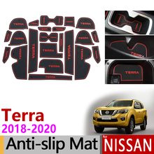 Tapete de borracha anti-deslizamento para portão de carro, acessório, decoração interior, não-silicone, para nissan terra 2018 2019 2020 2024 - compre barato