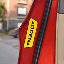 4pcs/pack door open warning caution reflective sticker Car stickers on door safe driving auto car safety stickers door sticker 2024 - buy cheap