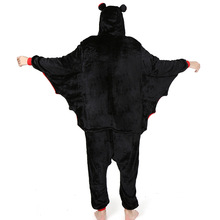 Pijama de murciélago negro para mujer, disfraz de Kigurumi, Cosplay, Halloween, familia 2024 - compra barato