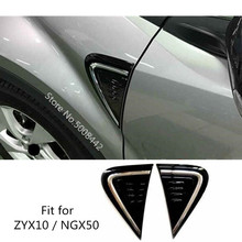For Toyota C-HR CHR 2017 2018 2019 2020 2021 Car Styling ABS Chrome Side Side Light Wing Sequins Vent Panel Trim Stick Fender 2024 - buy cheap