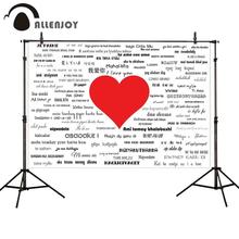 Allenjoy Виниловый фон для фотосъемки с сердечками и надписью love you на разных языках для свадебной вечеринки, дня рождения 2024 - купить недорого