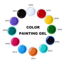 Semi Permanent Gel Ink 3D Nail Art  Drawn Painting Color Gel Vernis a Ongle Gel Glaze UV Nail Gel Polish China Nail supplier 2024 - buy cheap