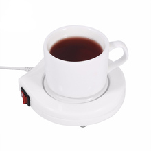 White Office House Use Electric Powered Heater Drink Cup Warmer Pad Coffee Tea Milk Drink Milk Heating Placemat 220V Hot Plate 2024 - buy cheap