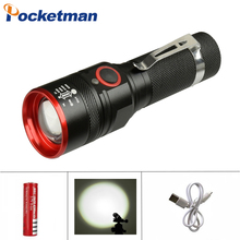 USB XM-T6 LED Flashlight Tactical Flashlight Powerful 3800LM Aluminum Torch Rechargeable Flash Light Camping Lamp Lighting 2024 - buy cheap