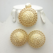 ZuoDi-Conjuntos de joyas de Color dorado para mujer, accesorios de vestido de novia, collar de cristal de gota de agua, conjunto de pendientes 2024 - compra barato