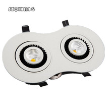 Free shipping 10W/20W Dimmable COB led Recessed downlight AC85-265V 360 Degree Rotating LED Spot light led ceiling lamp 2024 - buy cheap