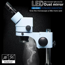 Espejo redondo con brillo ajustable por USB, luz LED de 36 LEDs + UV, a prueba de humo y polvo, para microscopio, lupa antipolvo, doble Protector 2024 - compra barato