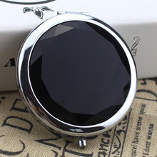 Portable Lady Pocket Crystal Mini Makeup Mirror Round Double Sides Folding Cosmetics Make Up Compact Mirrors Wedding Gifts Mdf 2024 - buy cheap