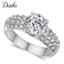 DODO 585 White Gold Color Rings Women Wedding Aneis Accessories Bijoux Crystal Jewelry Anel Engagement Bague Anillos Gift DR24 2024 - buy cheap