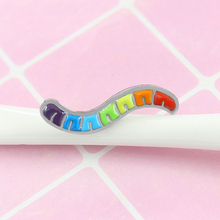 2019 Cartoon Coloured Caterpillar Brooch Colorful Cute Worm Enamel Pins For Kids Badge women Jewelry bag hat clothes accessories 2024 - buy cheap